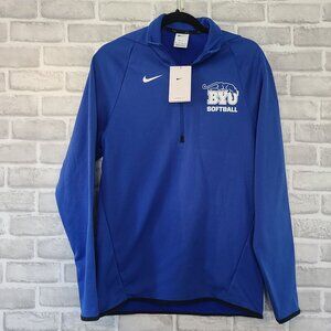 Nike BYU Softball Pullover Jacket Mens Long Sleeve XS Collegiate Athletics NEW